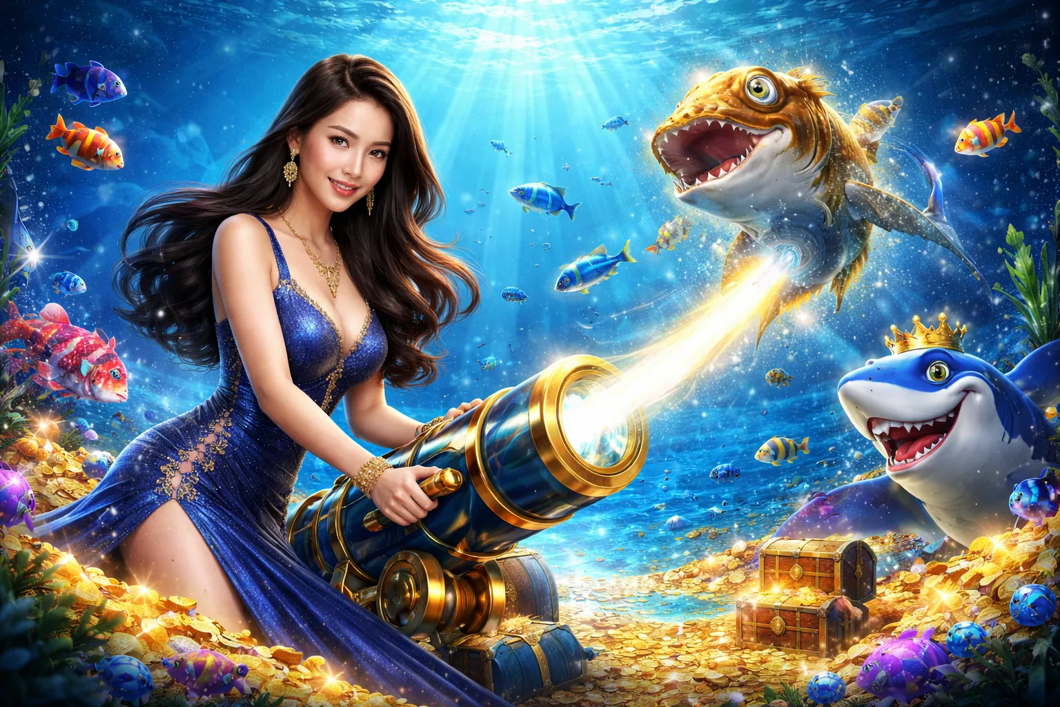 Bắn Cá Online ga 65 với đồ họa sống động và nhiều cá vàng
